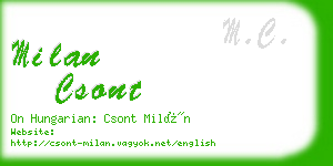 milan csont business card